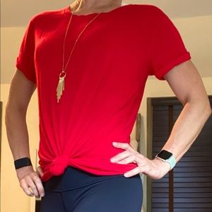 ModCloth Sunny Girl red tunic medium